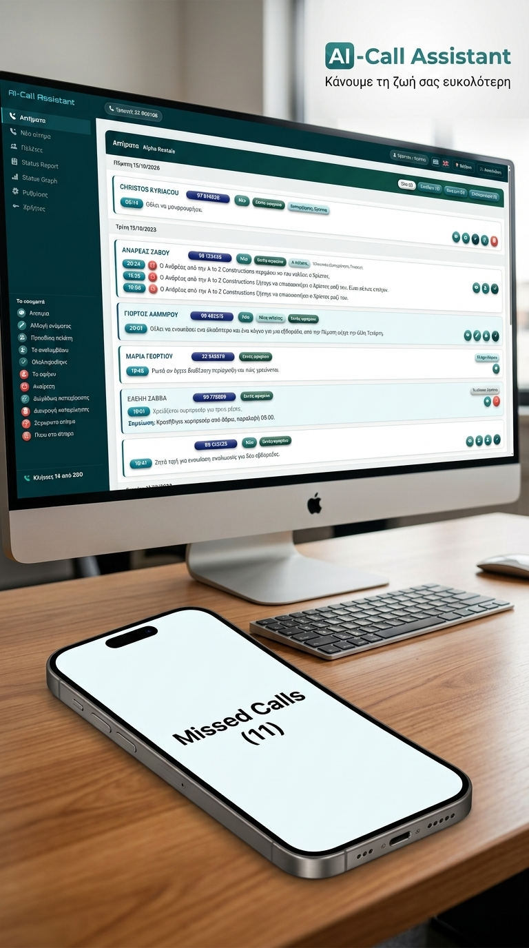 Ο AI-Call Assistant στον υπολογιστή και στο κινητό σας: Κάνουμε τη ζωή σας ευκολότερη