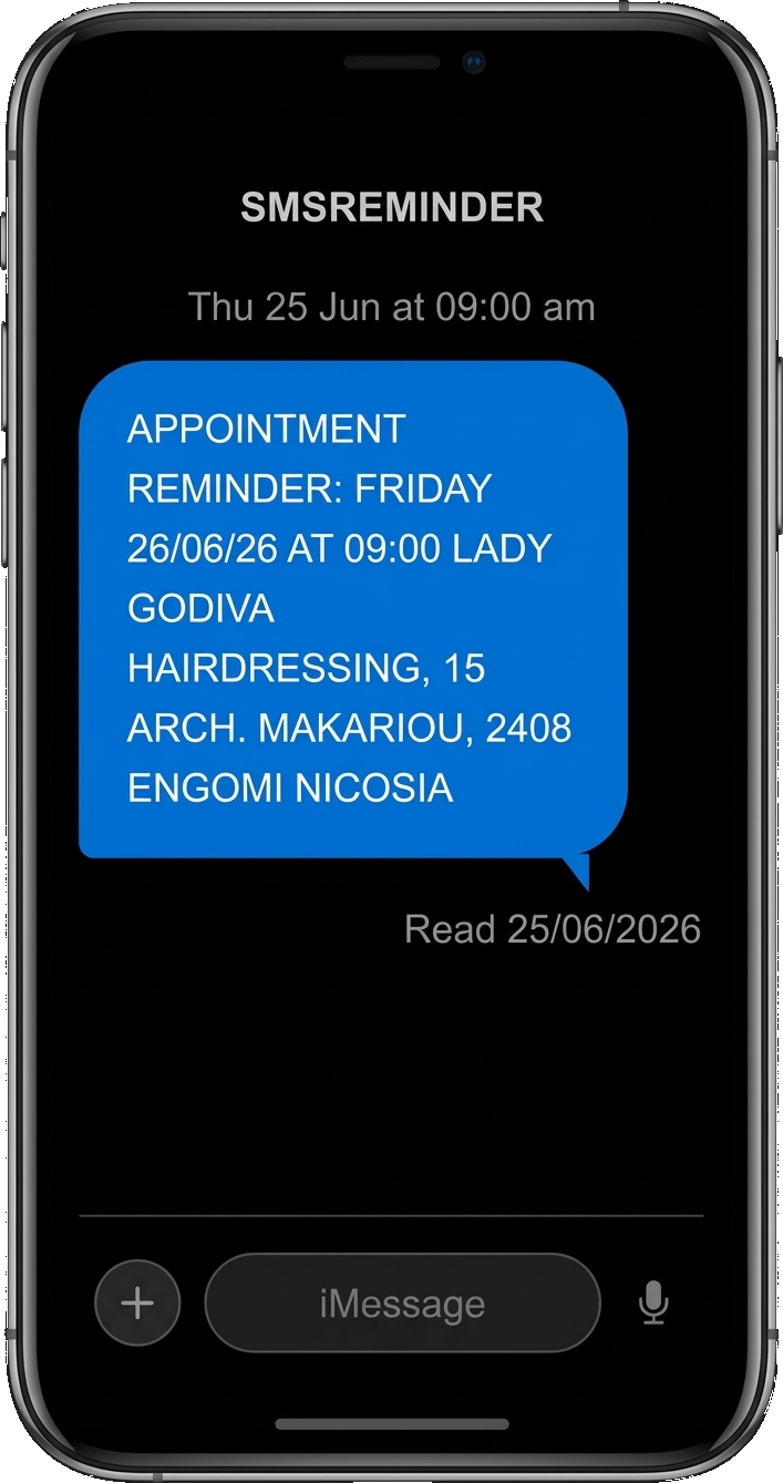 Παράδειγμα SMS υπενθύμισης στα Αγγλικά